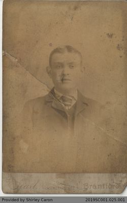 Framed Photograph of a Man, Head and Shoulders Studio Image