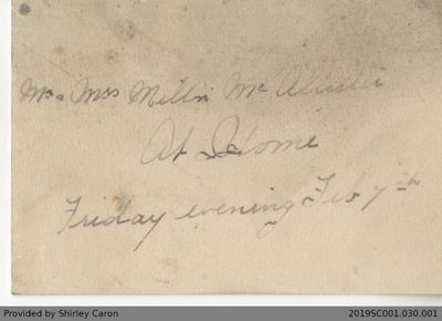 Letter to Mr. and Mrs. Darnley