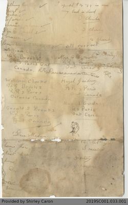 Scrap Paper With Notes Regarding William Clarke