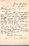 Letter to George Foster and Sons from George E. Taylor
