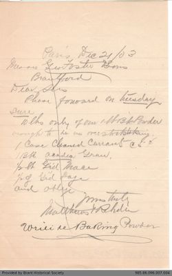 Letter to George Foster and Sons from Matthews and Rehder