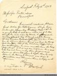 Letter to George Foster and Sons from Thomas McCosh