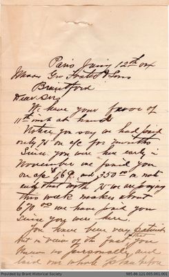 Letter to George Foster and Sons from Matthews and Rehder