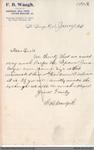Letter to George Foster & Sons from F.B. Waugh