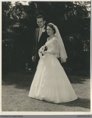 Photograph, Dan & Connie Coates Wedding, 1957
