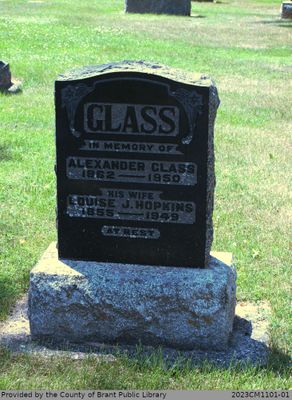 Alexander and Louise J. (Hopkins) Glass