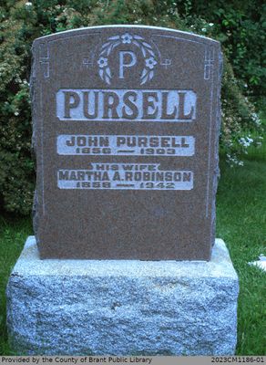 John and Martha A. (Robinson) Pursell