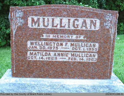 Wellington F. and Matilda Annie Mulligan