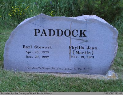 Earl Stewart and Phyllis Jean (Martin) Paddock