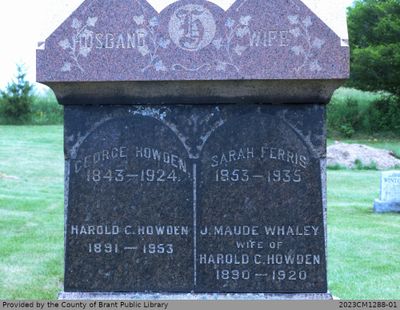 George, Sarah (Ferris), Harold C., J. Maude (Whaley), and Vera May Howden