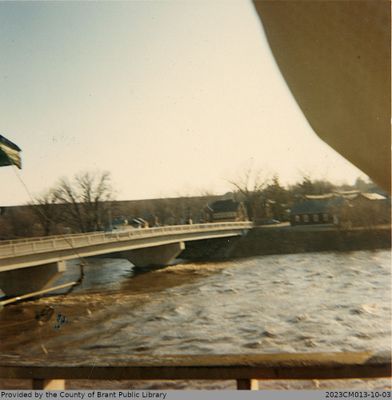 Photograph of the Grand River and the William Street Bridge