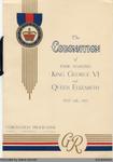 Programme for The Coronation of King George VI and Queen Elizabeth