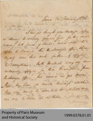 Letter from W.G. Keele to Hiram Capron Confirming Land Sales