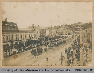 Parade on East Side of River St, late 1800s