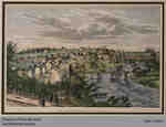Colourized Lithograph View of the Lower Town, c. 1870s