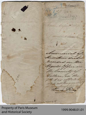 Indenture of Water Privileges between Hiram Capron, Mary De Long Capron and Daniel Church