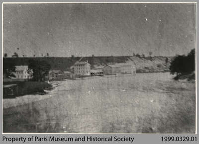 Factories along Grand River Millrace, Willow Street, c. 1875