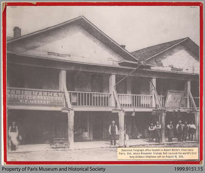 Dominion Telegraph Office in Robert White Shoe Store, Location of First Long-Distance Telephone Call