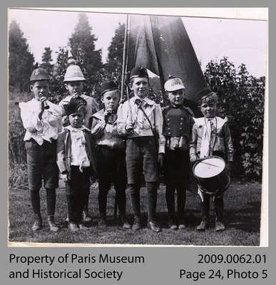 Boys Playing at British vs. Boers on Hamilton Place Lawn, Paris, c. 1900