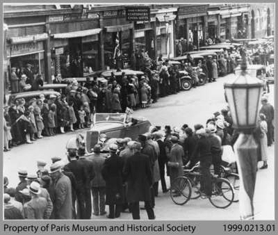 View of Paris Coronation Day Parade, May 12, 1937