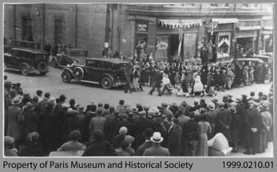 View of Paris Coronation Day Parade, May 12, 1937