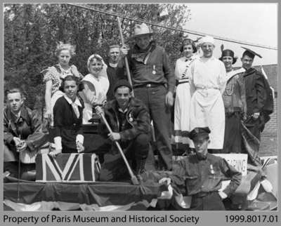 Paris High School Float, Coronation Parade, 1937