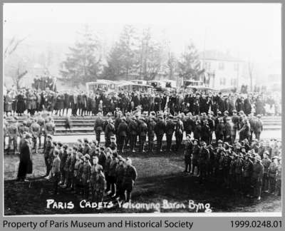 Paris Cadets Welcoming Governor General Byng, April 9, 1922