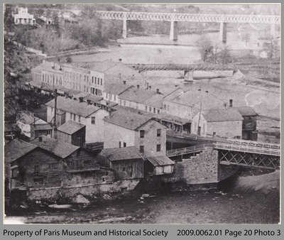 View of Paris and Grand River Street Bridge