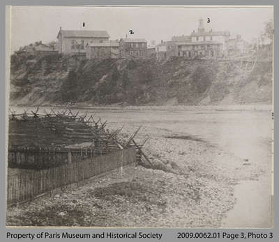 Paris Village Hall from Base of River, c. 1860