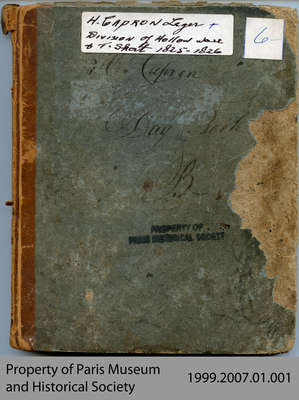 Hiram Capron's Account Book and Division of Hollow Ware