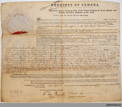 John Tufford Land Indenture, 1857