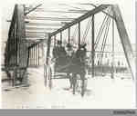 John Penman on Horse Cart on William St. Bridge, Paris, ON