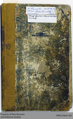 Norman Hamilton Account Book, 1834-1867