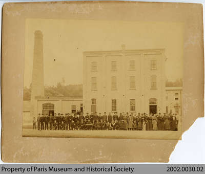 Employees outside the Penmans Willow Street Factory, early 20th century