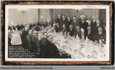 Banquet Given by Penmans to Herbert F. Rowland, Toronto, 1932