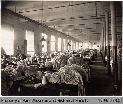 Young Women Working in the Penmans Sewing Department, Winter Underwear, c. 1912