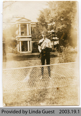 Brucefield House, Mount Pleasant, with Tennis Player