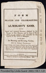Form of Prayer for Crimean War, 1855