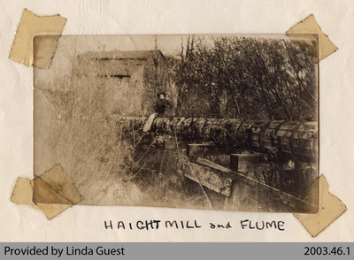 Haight Mill and Flume, Mount Pleasant