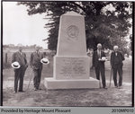 Descendants of Early Settlers of Mount Pleasant by Pioneer Cemetery Monument, 1931