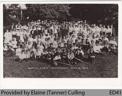 Baptist Picnic, Burt's Grove, June 19 1909