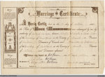 Marriage Certificate for Albert A. McAlister & Aleda Allen, 1900