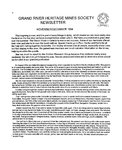Grand River Heritage Mines Society Newsletter, November/December, 1994