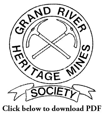 Grand River Heritage Mines Society Newsletter, January/February/March, 1999