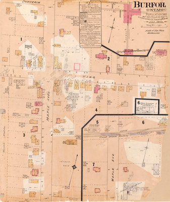 Fire Insurance Plan for Burford, Ontario, July 1894