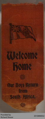 Welcome Ribbon, Boer War