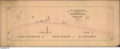 Plan of the Burford Station Yard, 1890