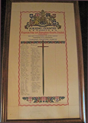 Gypsum Company WW1 Scroll