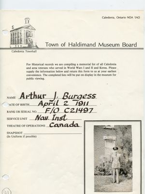 WWII - Burgess, Arthur