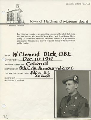 WWII - Dick, W. Clement